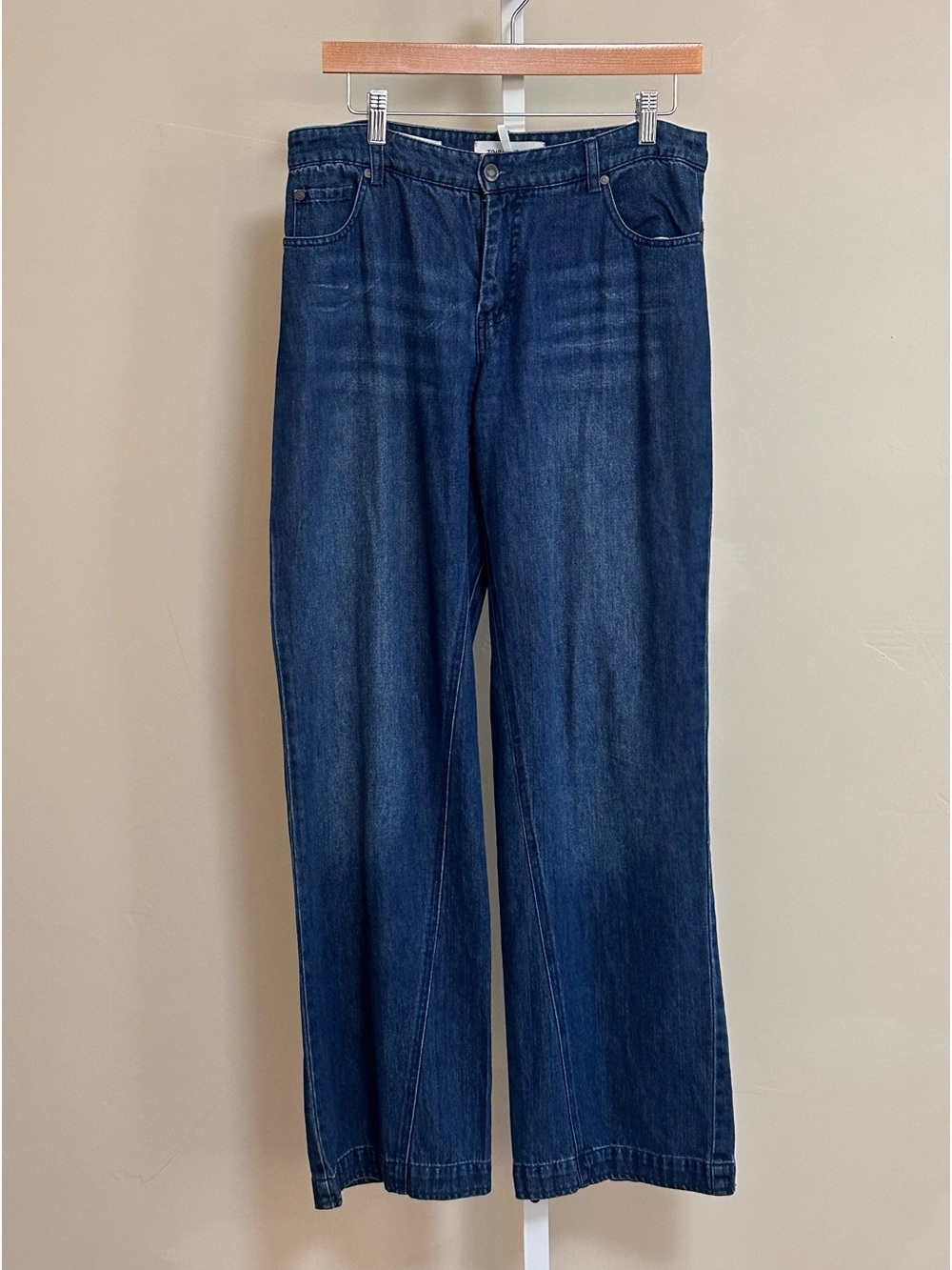 Tribal Audrey Mid Rise Wide Leg Jeans Women’s 6 Dark Wash Cotton Lyocell
